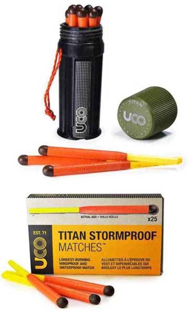 Titan Stormproof Match Kit & Box of Stormproof Matches – 2-Piece Survival Bundle for Camping, Hiking & Emergency Preparedness