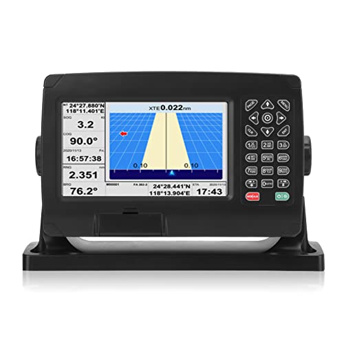 Marine GPS Chart Plotter with AIS Transponder & GNSS Antenna | Dual Map System | IPX6 Waterproof Satellite Navigator for Boats | Perfect for Offshore Fishing, Yachting & Marine Navigation