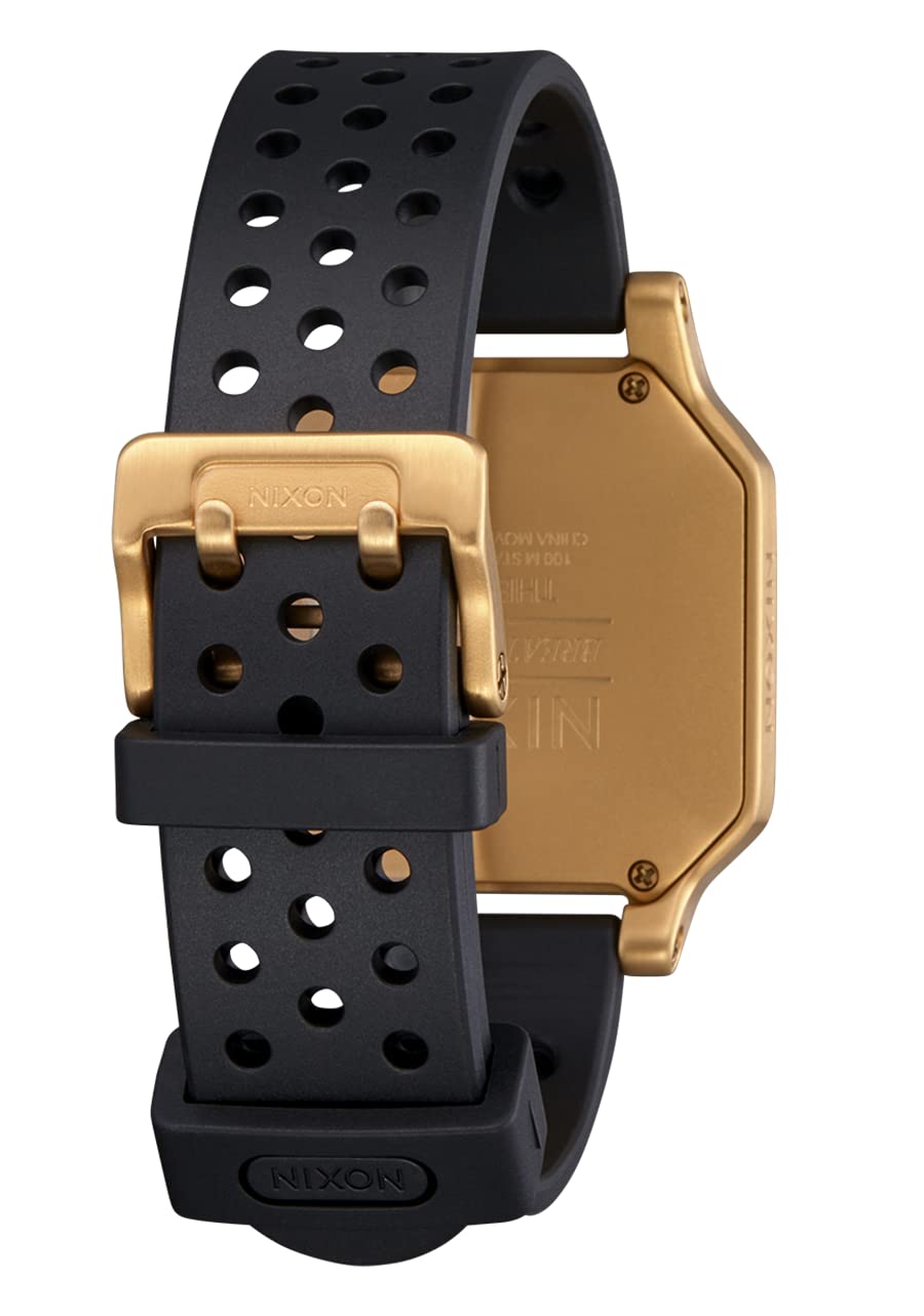 NIXON Heat A1320 Digital Sports Watch for Men & Women - Ultra Thin Lightweight Design, 38mm LCD Display, 20mm PU Band - 100M Water Resistant for Swimming, Running & Workouts - Perfect for Gym, Outdoor Activities & Daily Wear