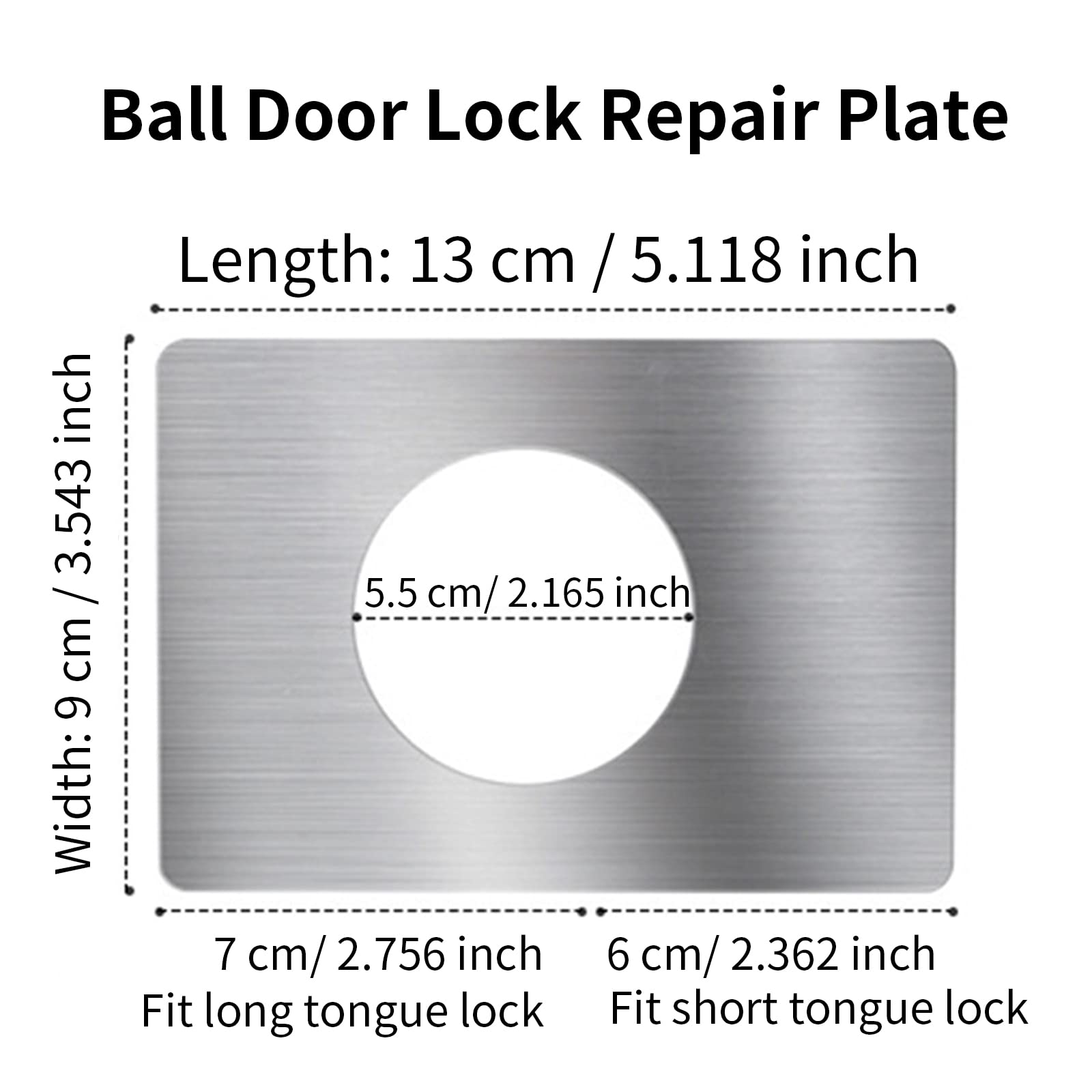 LOIYLLEN Stainless Steel Door Reinforcement Plate & Lock Repair Bracket - Secure & Fix Loose Door Knobs - Easy Installation (2 Pack) - Ideal for Home Security & Door Maintenance