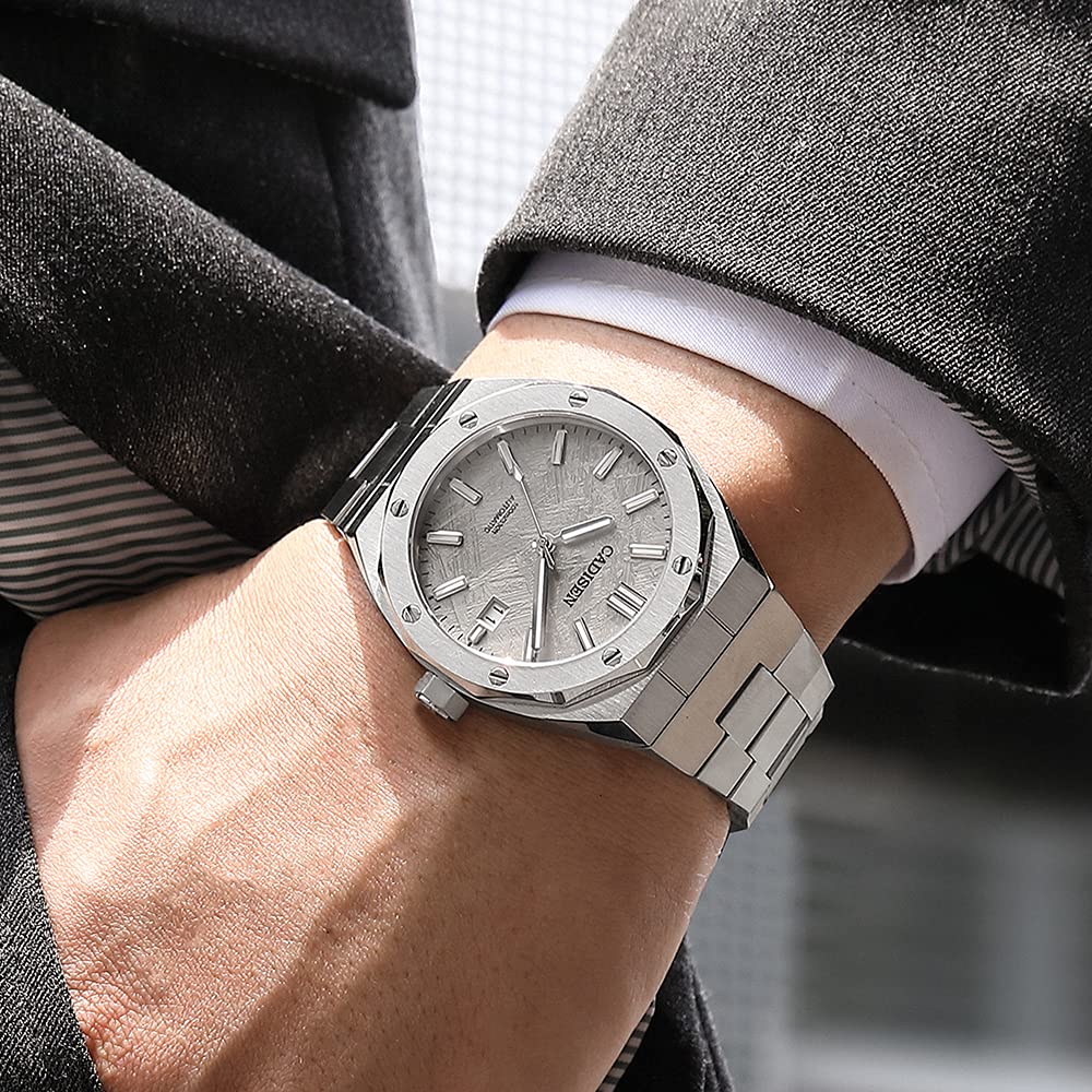CADISEN Men's Automatic Watch with NH35 Movement - Waterproof Sapphire Crystal - Casual & Business Dress Watch for Men - Perfect for Office, Formal Events & Everyday Wear