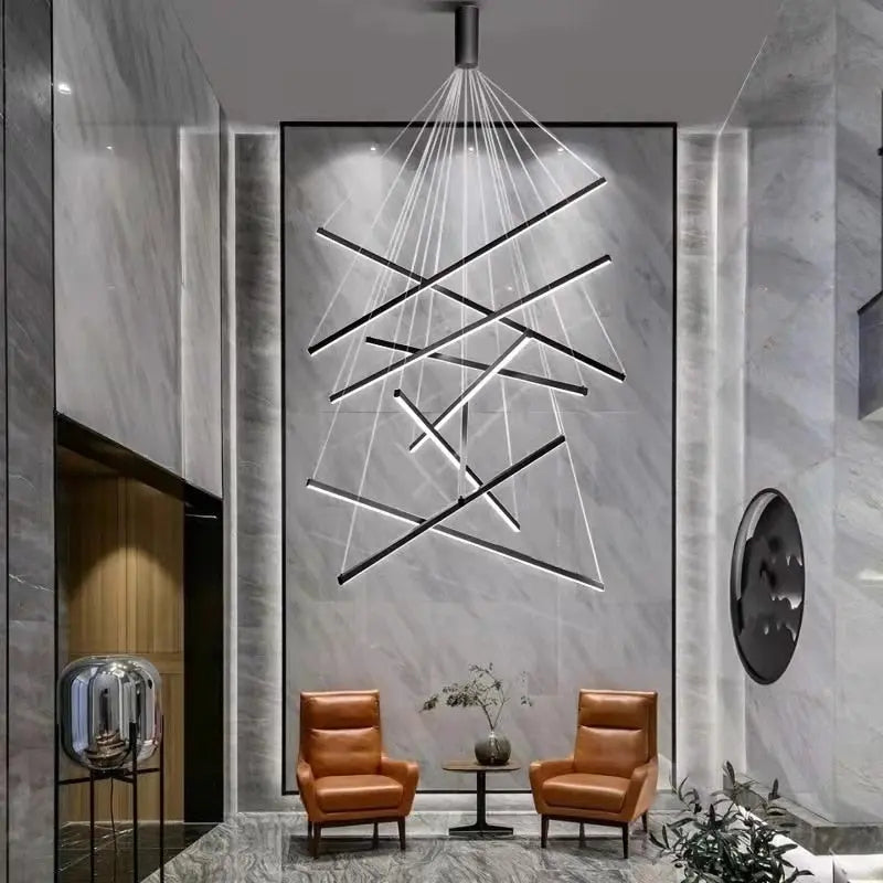 Modern Crystal Foyer Chandelier - Elegant Entryway Lighting Fixture for Hallway, Staircase & Luxury Home Décor | Perfect for Contemporary Living Rooms & Grand Entrances