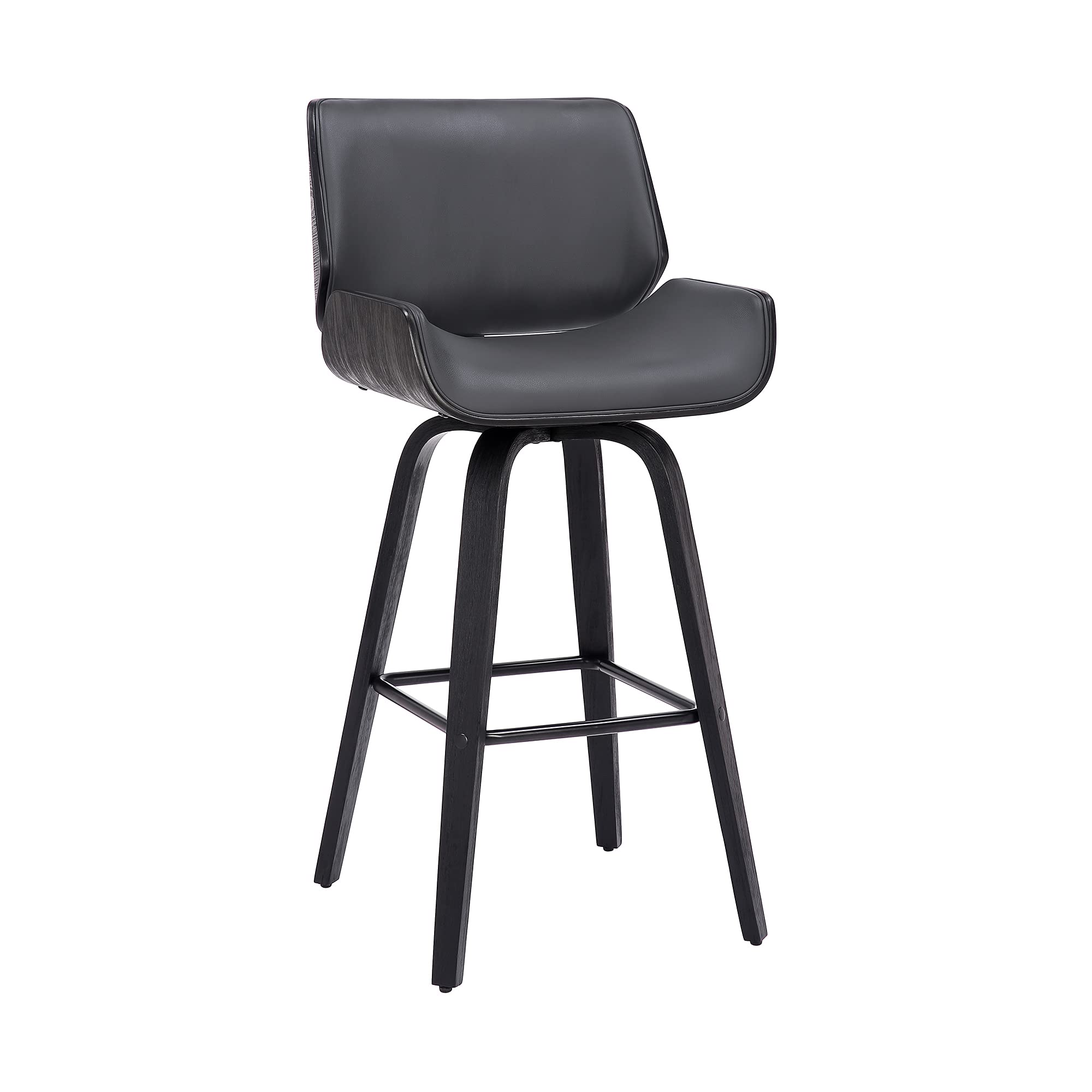 Armen Living Tyler Mid Century Modern Swivel Bar Stool - 26