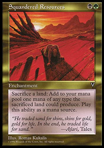 Magic: The Gathering Singles - Squandered Resources (137) Visions VIS Multicolored Card | MTG Collectible Card Game for Deck Building & Strategy Play