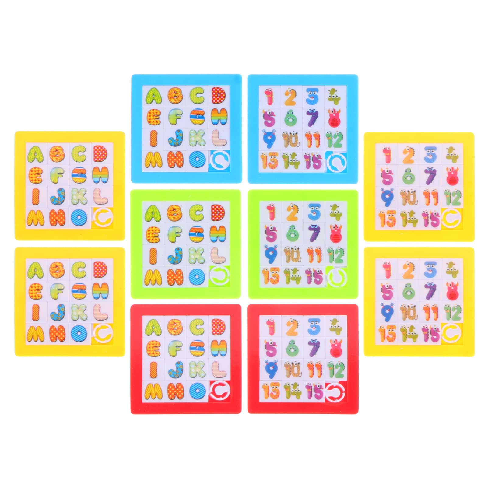 NUOBESTY 10Pcs Slide Number Puzzle - Educational Math Toys for Preschool Kids | Brain Teaser Games for Early Learning & Intelligence Development | Perfect for Classroom, Homeschool & Family Fun Activities