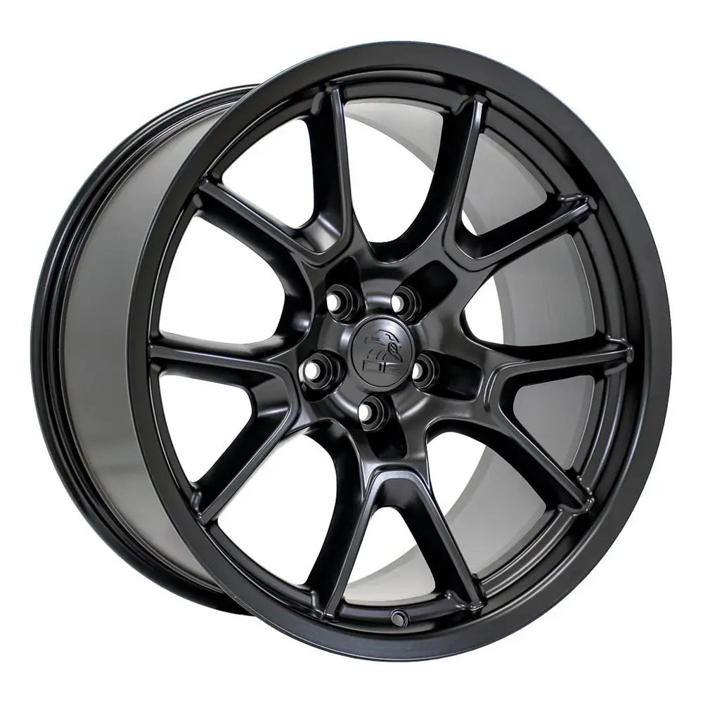 20 Inch Black Replacement Wheel for Dodge Challenger - DG21 Replica Rim 20x10 - Perfect for Performance Upgrades & Custom Car Styling
