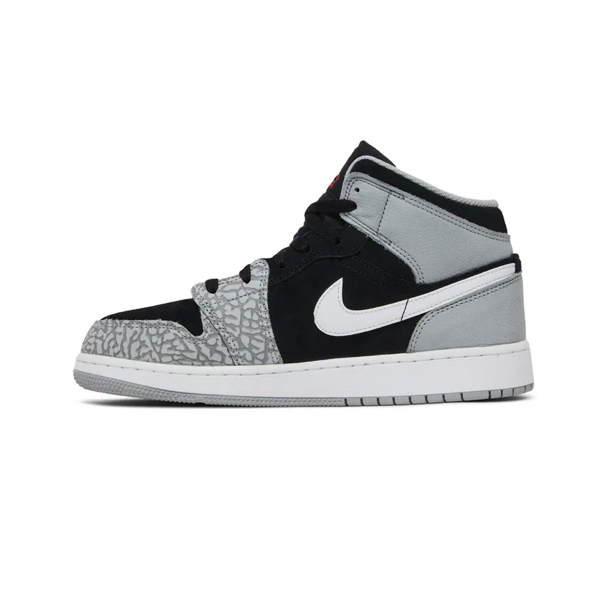 Air Jordan 1 Mid 'Elephant Print' GS Basketball Shoes for Girls (2022) - Stylish Sneakers for School, Sports & Casual Wear