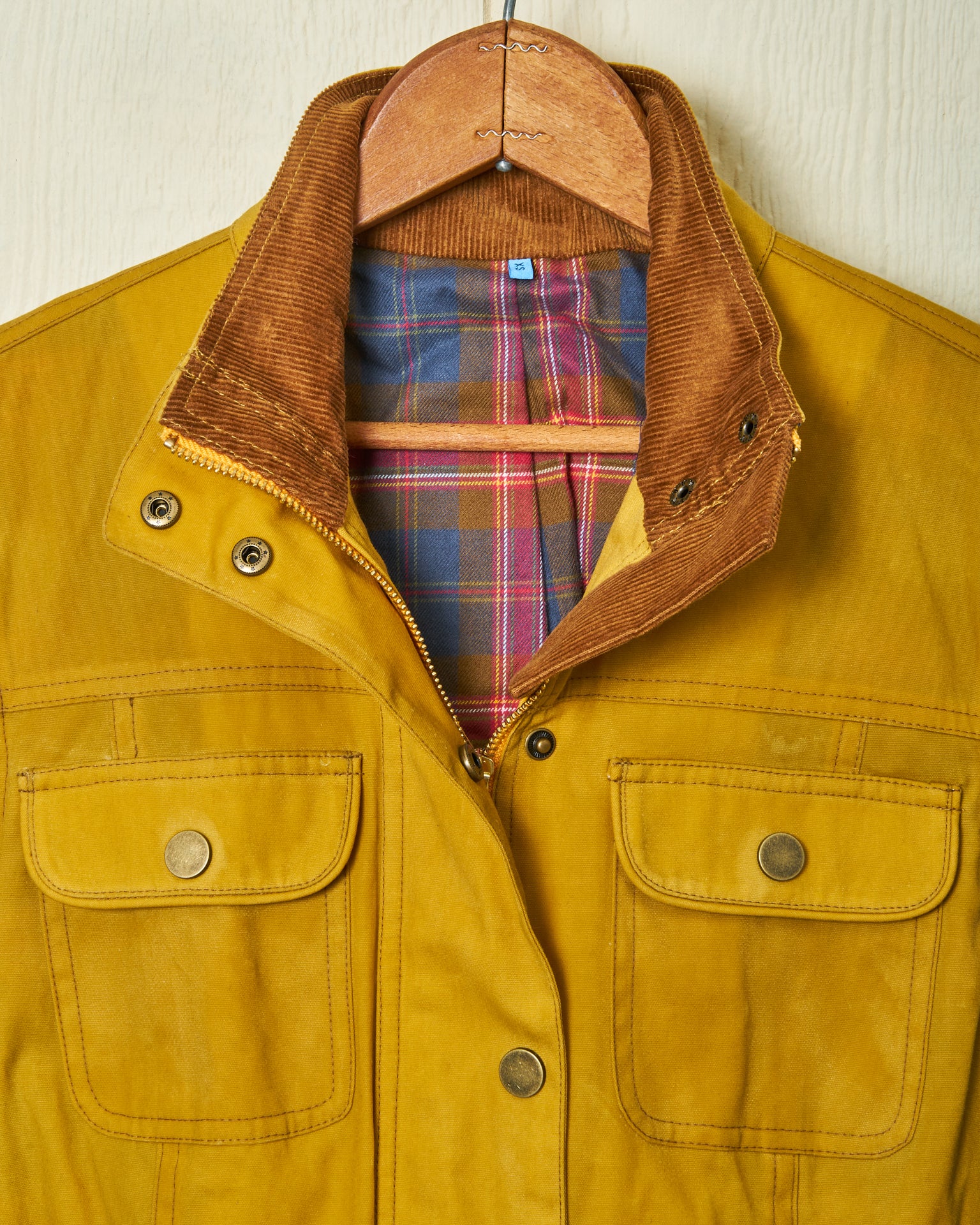 Women's Goldenrod Waxed Canvas Aberdeen Jacket - Waterproof Windbreaker for Outdoor Hiking & Casual Wear
