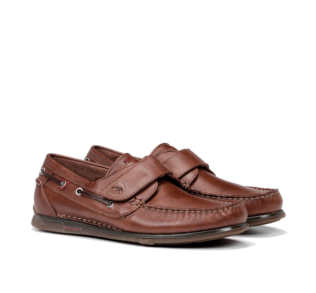 Fluchos Poseidon Men's Brown Boat Shoes & Slippers - Comfortable Non-Slip Deck Shoes for Boating, Sailing, and Casual Wear