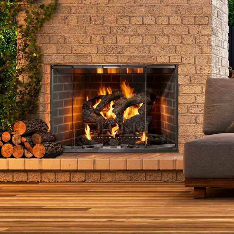 Majestic Cottagewood 42 Inch Outdoor Wood Burning Fireplace - Patio, Garden & Backyard Fire Pit for Cozy Evenings & Entertaining