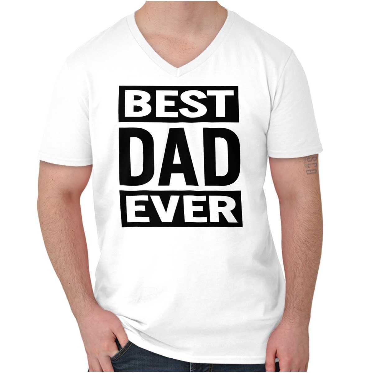 Best Dad Ever V-Neck T-Shirt for Men - Funny Father's Day Gift Idea - Comfortable Casual Tee for Dads - Perfect for Family Outings & Special Occasions
