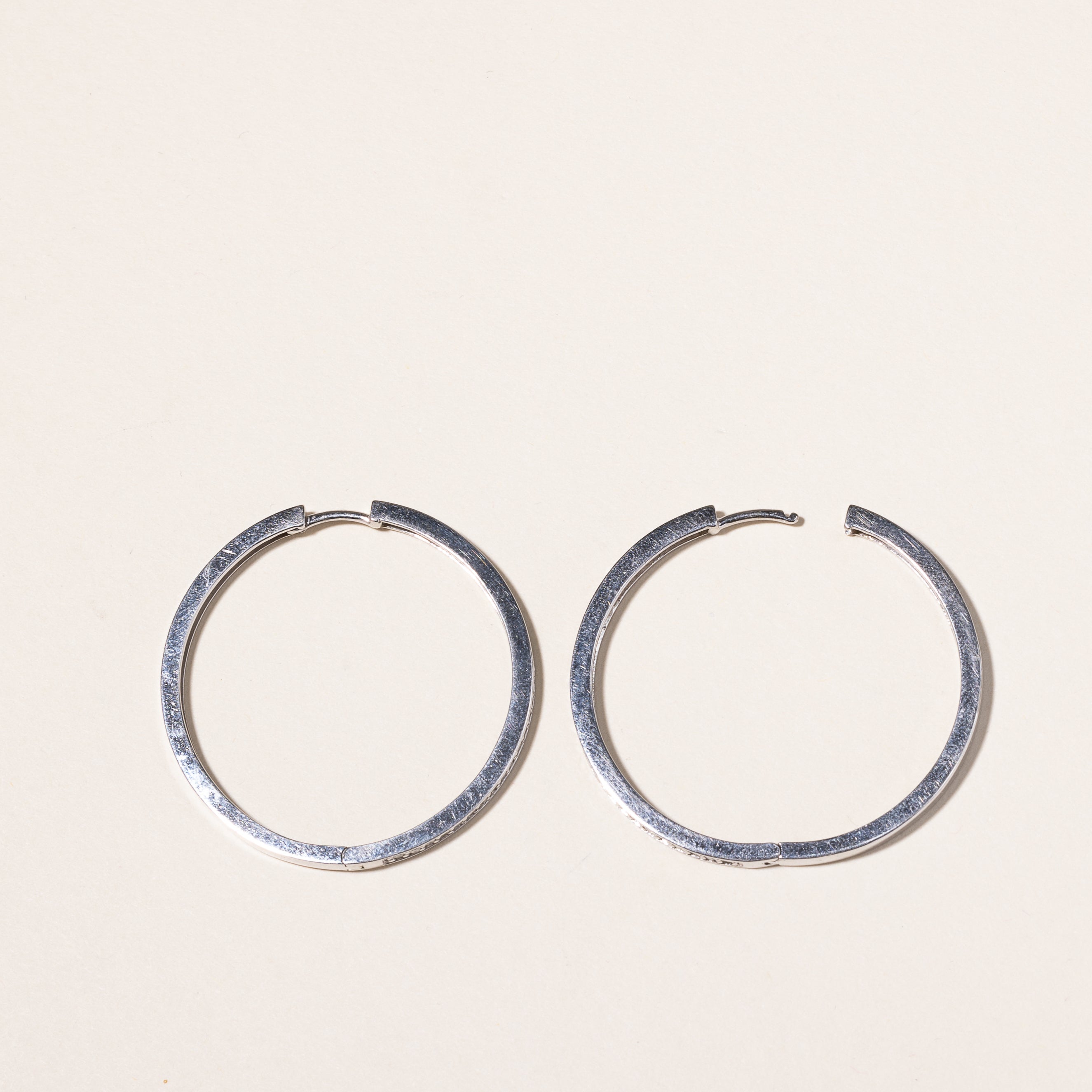 10K White Gold Diamond Hoop Earrings for Women | 0.65 Carat Total Weight (ctw) | Elegant Everyday Jewelry for Parties, Weddings & Special Occasions