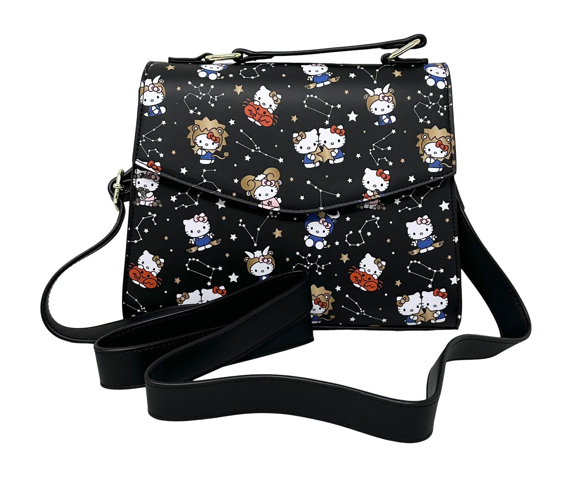 Loungefly Sanrio Hello Kitty Zodiac Print Crossbody Bag - Cute Kawaii Purse for Women & Girls - Perfect for Cosplay, Anime Conventions & Daily Use