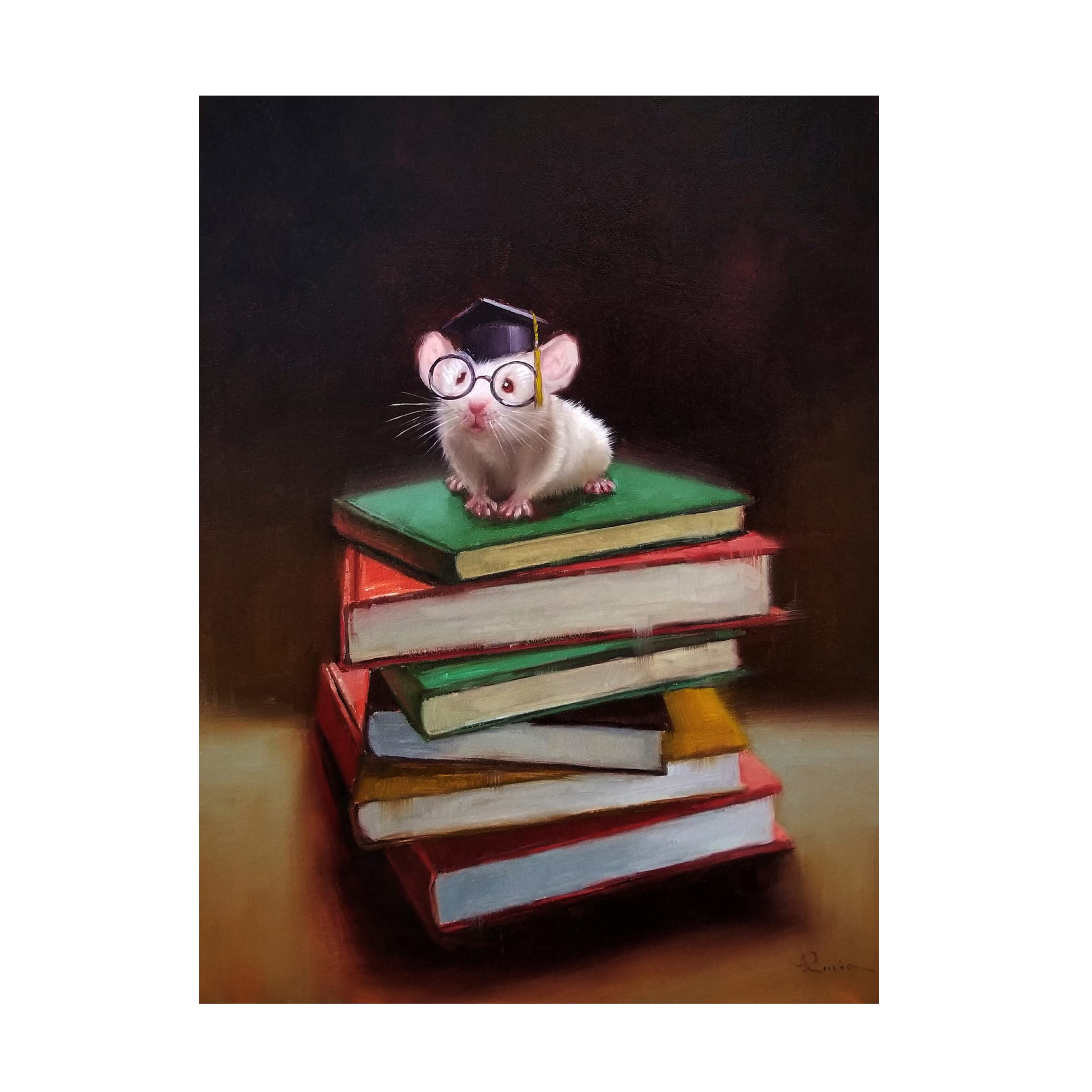 Lucia Heffernan 'The Valedictorian' Canvas Wall Art - Premium Trademark Fine Art Reproduction - Perfect for Home Decor, Office & Gift Giving