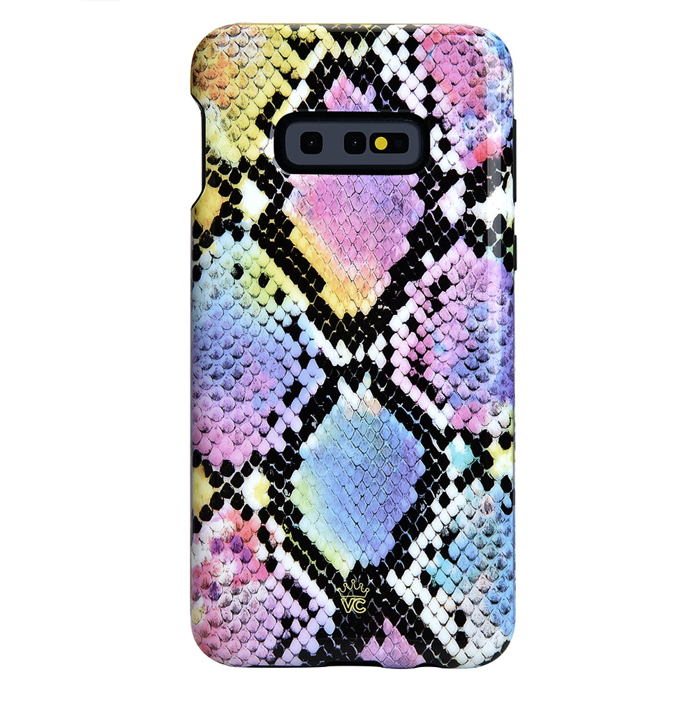 Snakeskin Pattern Neon Samsung Galaxy Phone Case - Stylish Protective Cover for Galaxy S21/S22/S23 - Perfect for Nightlife, Parties & Fashion Statements