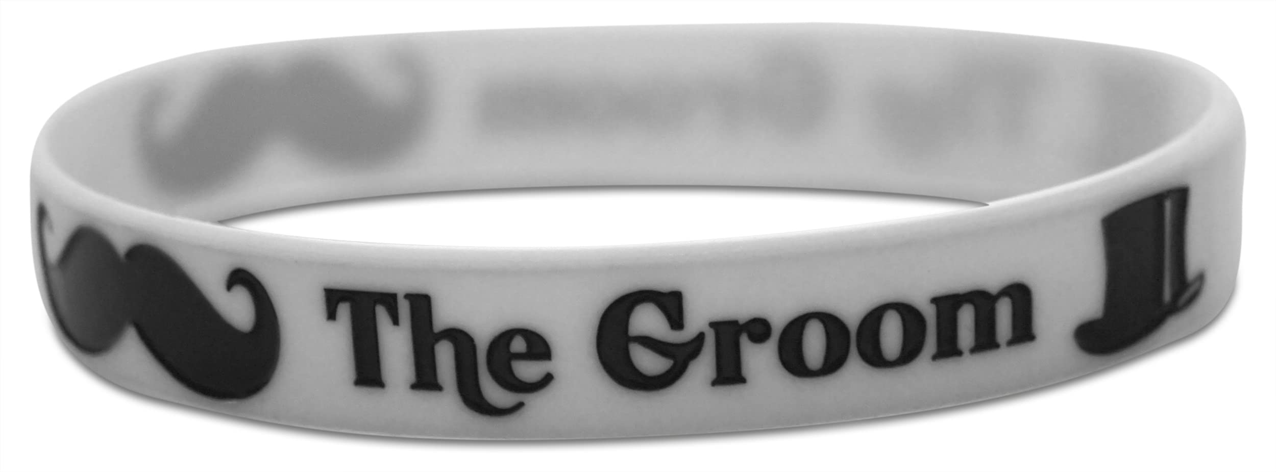 Novel The Groom & Team Groom Wristbands - 11-Piece Black & White Wedding Party Favors for Bachelor Party, Bridal Shower & Rehearsal Dinner - Perfect for Groomsmen, Best Man & Wedding Party Accessories
