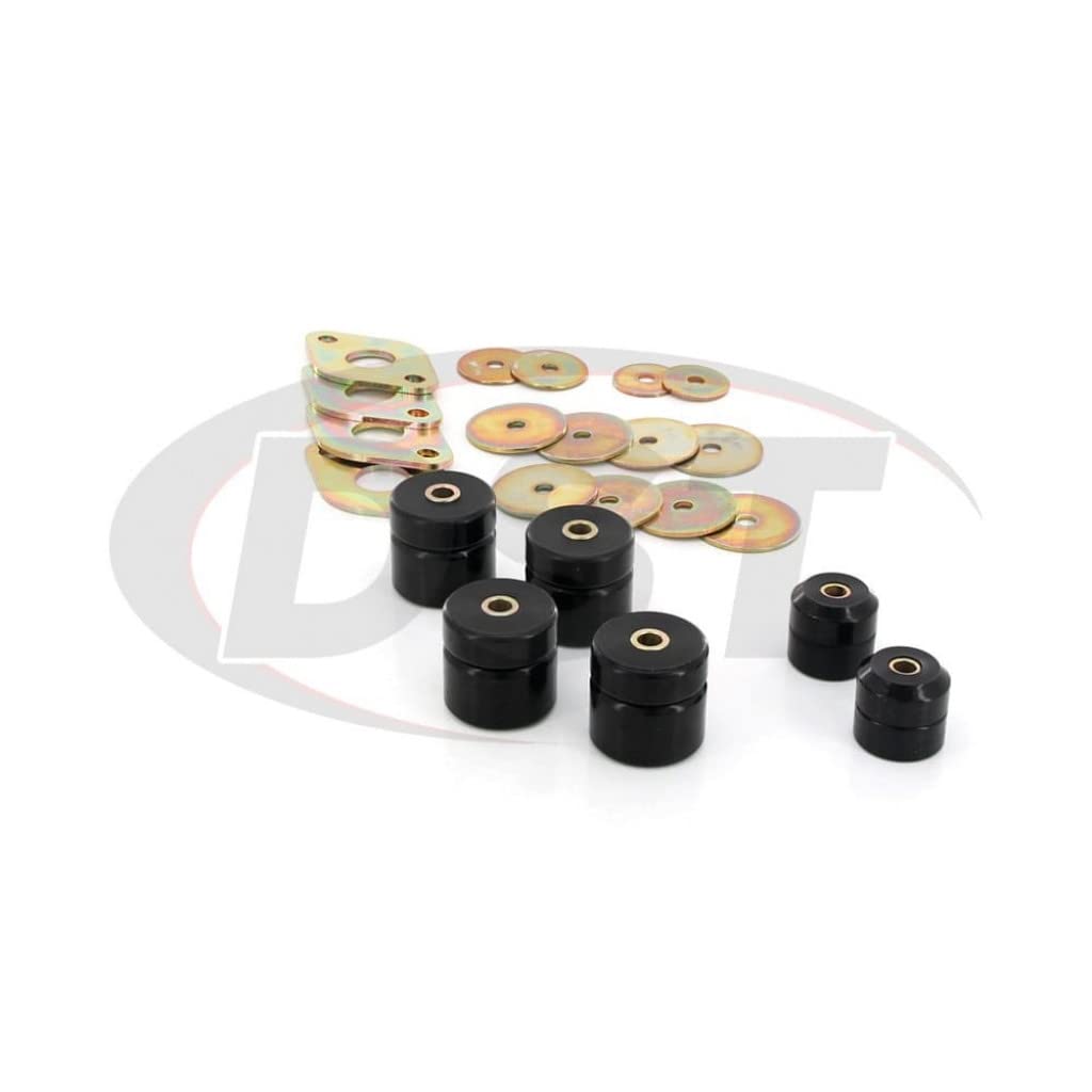 Energy Suspension Body Mount Kit for 2005-2013 Toyota Tacoma Access Cab - Black (8.4109G) | Durable Rubber Bushings for Smooth Ride & Reduced Vibration | Perfect for Off-Roading & Daily Commuting