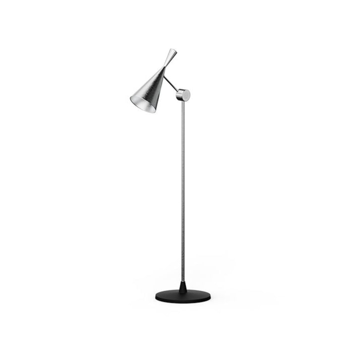 Modern LED Beat Floor Lamp - Adjustable Standing Light for Living Room, Bedroom & Office - Bright Reading Light with Remote Control & Dimmable Warm White to Cool White