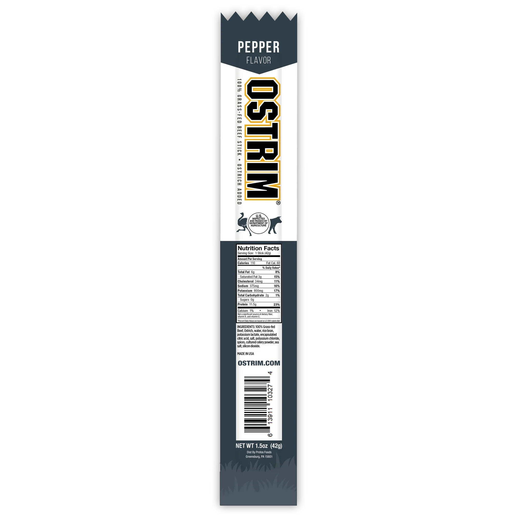 Ostrim Sticks - Premium Ostrich Meat Snacks | High Protein, Low Fat, Gluten-Free | Perfect for Keto, Paleo & Healthy On-the-Go Snacking