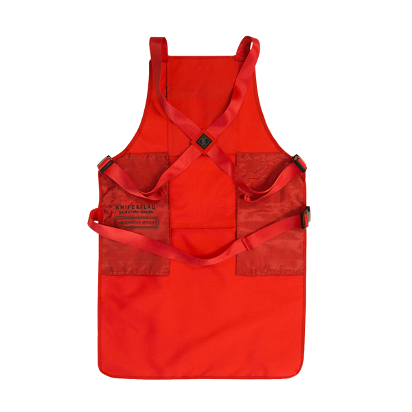 Premium Non-Porous Core Apron with Knife & Flag Design - Red - Minor Blemish - Ideal for Cooking, Grilling & Kitchen Professionals