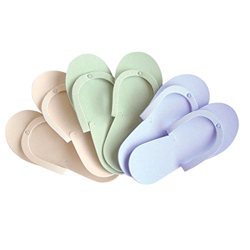 Cuccio Pedicure Slippers - 12 Pairs of Disposable Spa Slippers for Pedicures, Nail Salons & At-Home Foot Care - Soft & Comfortable Hygiene Slippers