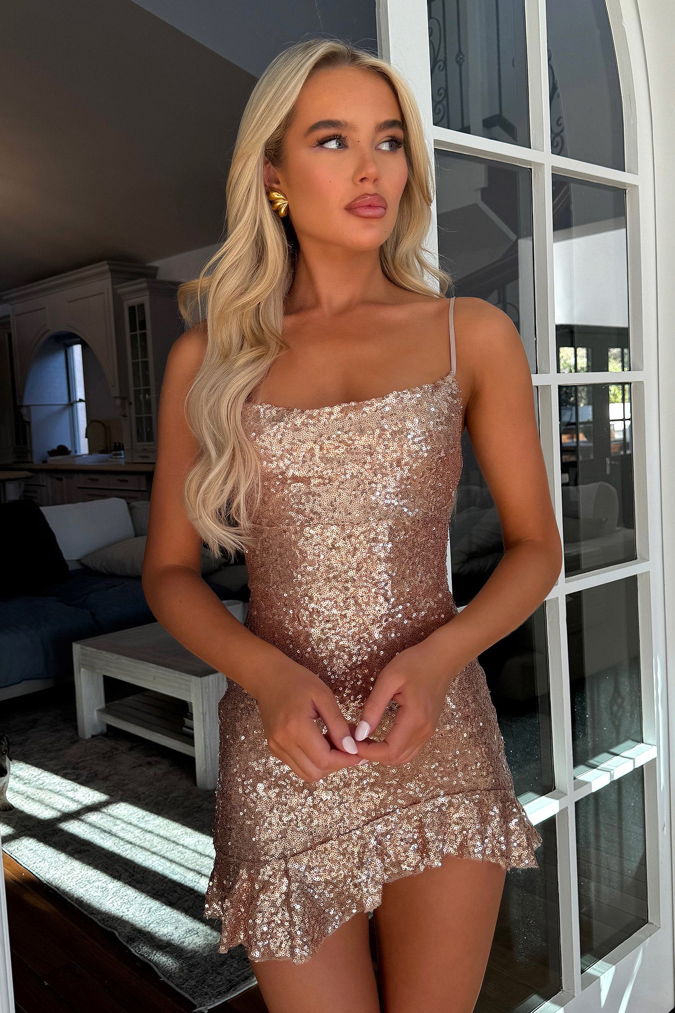 Elegant Hannan Champagne Dress for Women - Perfect for Weddings, Parties & Special Occasions