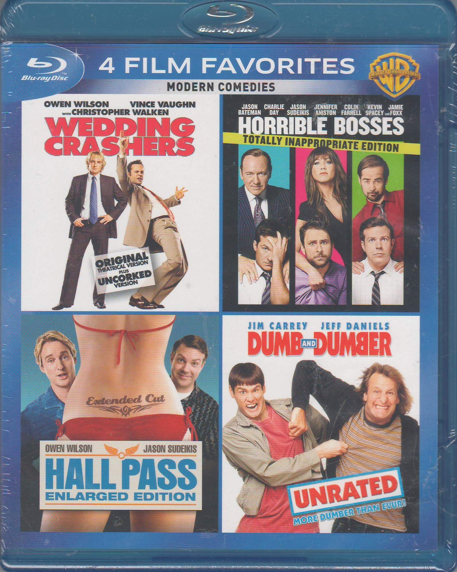 4 Film Favorites: Modern Comedies Blu-ray Collection | Hilarious Movie Bundle for Movie Nights & Gifts