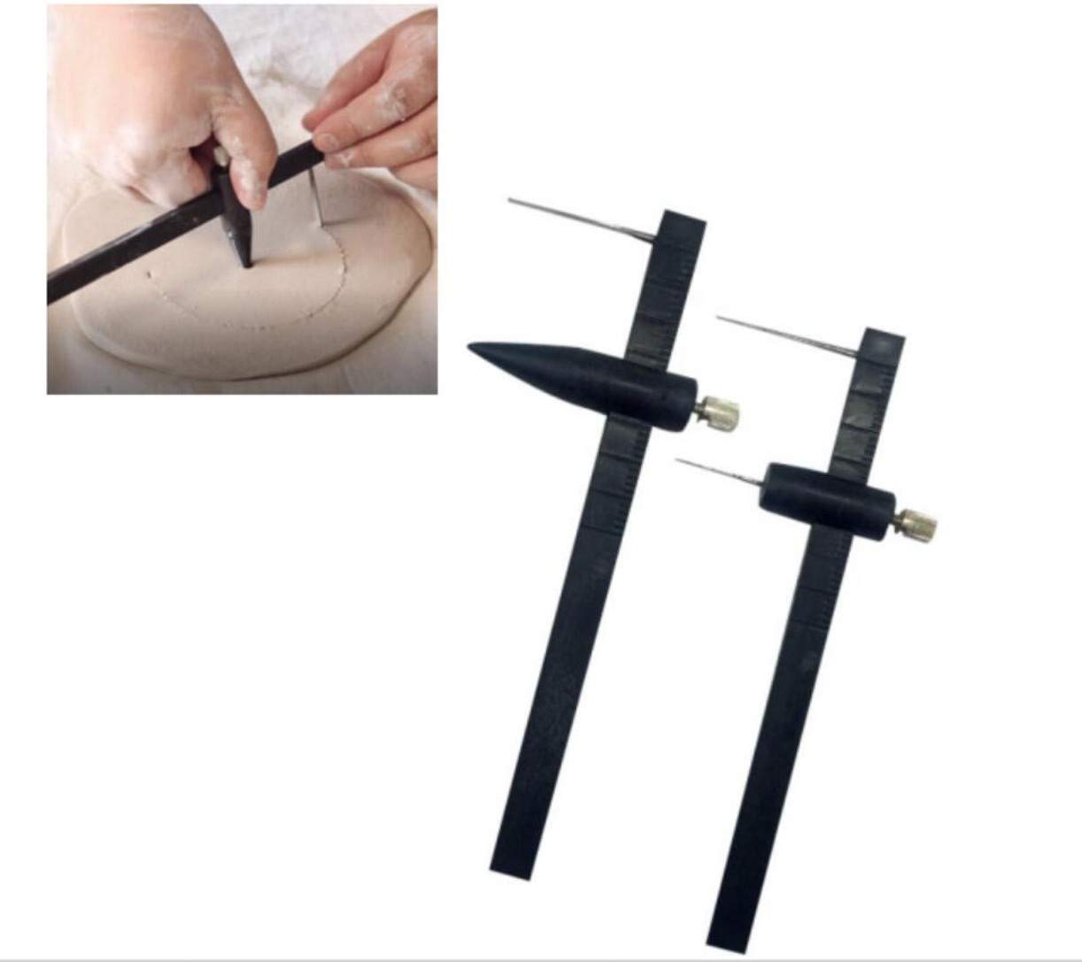2-in-1 Plastic Drywall Circle Cutter - Adjustable Compass Tool for Clay, Pottery & Ceramic Measuring - Perfect for DIY Crafts, Home Renovations & Art Projects