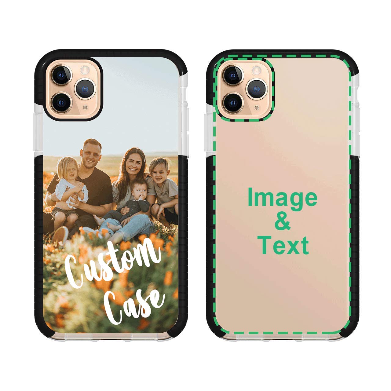 Custom iPhone 11 Pro Max Phone Case with Personalized Photo & Name - Impact Protective Black Case - Perfect Birthday, Christmas, Valentine's Day Gift for Her, Him & Friends | Durable Protection for Everyday Use, Travel & Special Occasions