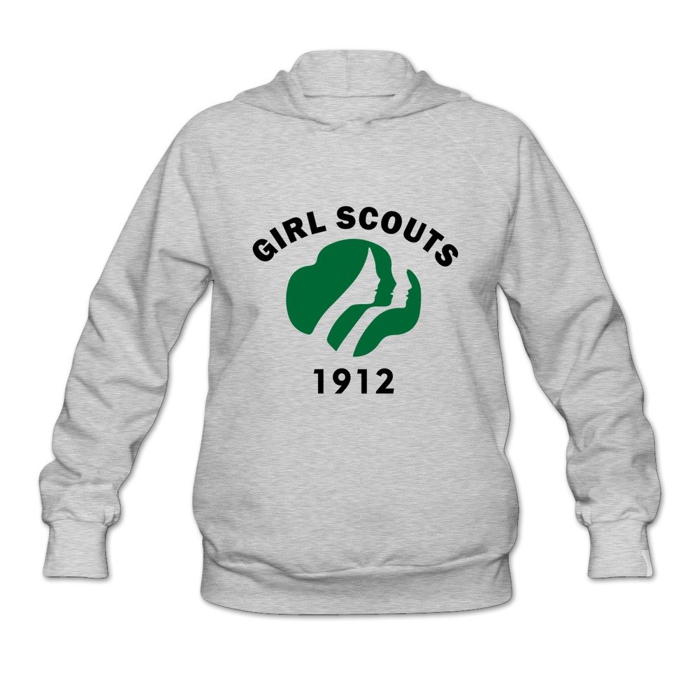 Women's Girl Scouts 1912 Long Sleeve Hooded Sweatshirt Ash - Vintage Inspired Pullover for Outdoor Adventures & Casual Wear