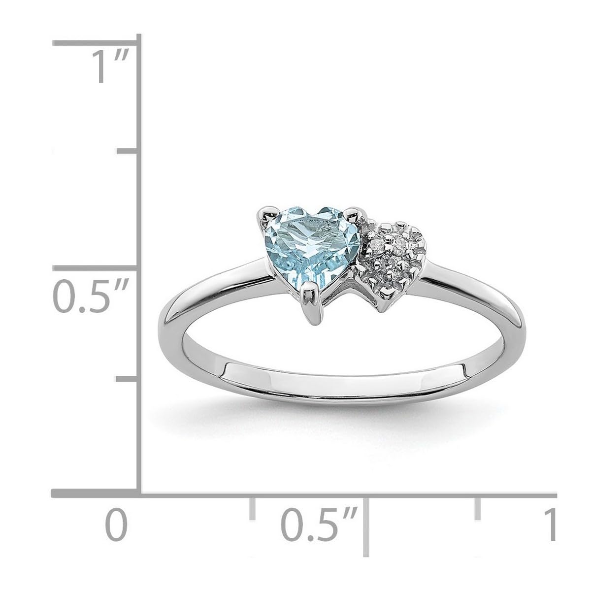 925 Sterling Silver Aquamarine & Diamond Ring for Women | Elegant Polished Wedding, Engagement & Gift Jewelry | Perfect for Anniversaries, Birthdays & Special Occasions