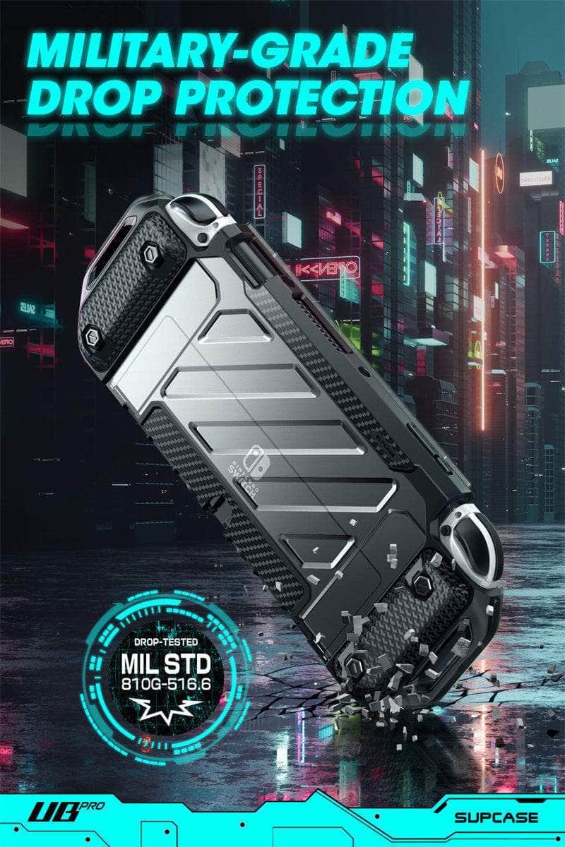 Nintendo Switch OLED 2021 Protective Case - Shockproof Durable Hard Shell Cover with Screen Protector for Gaming Console - Perfect for Travel, Outdoor & Home Use