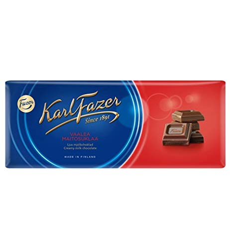 Fazer Karl Fazer Creamy Milk Chocolate Bars - Pack of 10 (200g Each) | Premium Finnish Chocolate for Gifts, Parties & Dessert Toppings