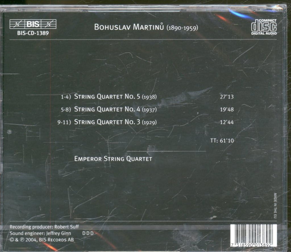 String Quartets No. 3, 5 & 4 - Classical Music Collection for Relaxation, Study & Dinner Parties | MP3 & CD