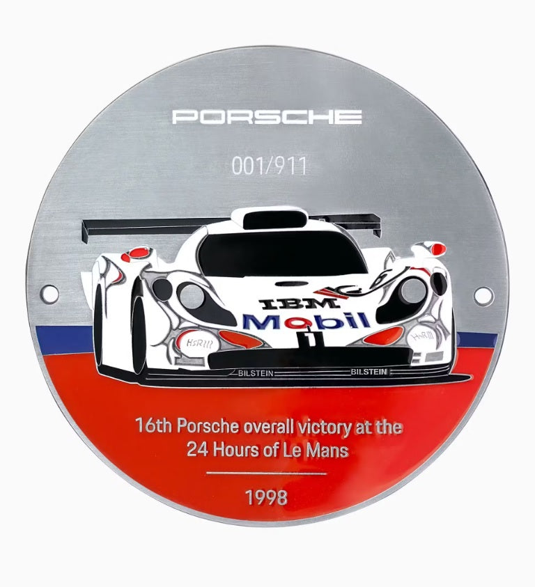 Original Porsche GT1 Grill Badge - High-Quality Car Front Grille Emblem for Porsche 911, 718, Cayman - Perfect for Car Enthusiasts & Customization Projects