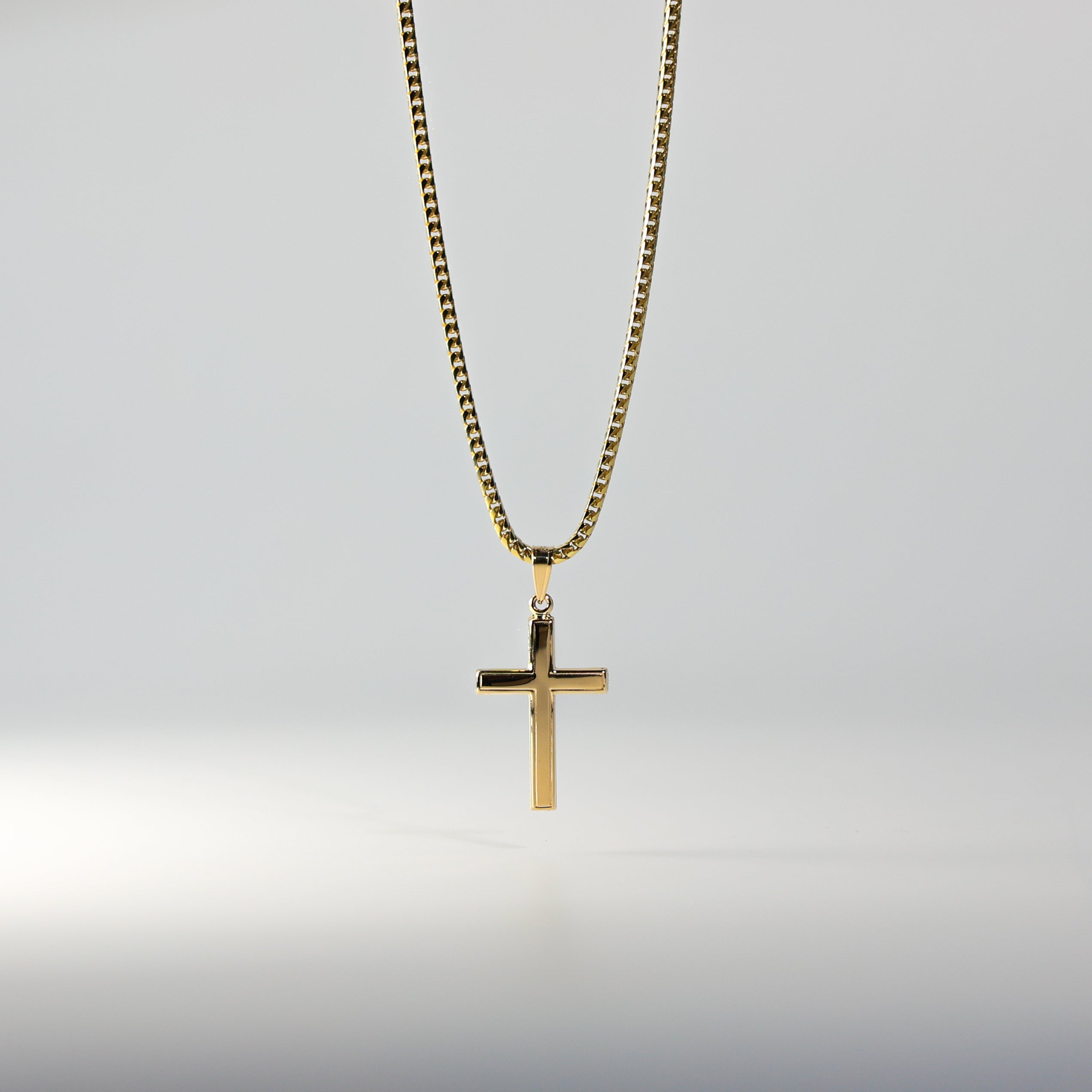 Gold Classic Medium Cross Pendant Necklace - Model 0896 | Elegant Religious Jewelry for Women, Perfect for Church, Weddings & Everyday Wear