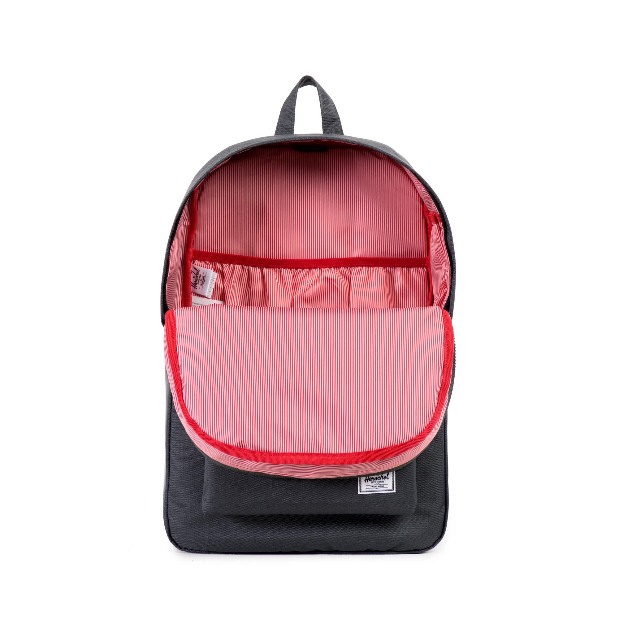 Herschel Heritage Backpack - Dark Shadow/Black Pebbled Leather - Stylish & Durable Laptop Backpack for Work, School & Travel
