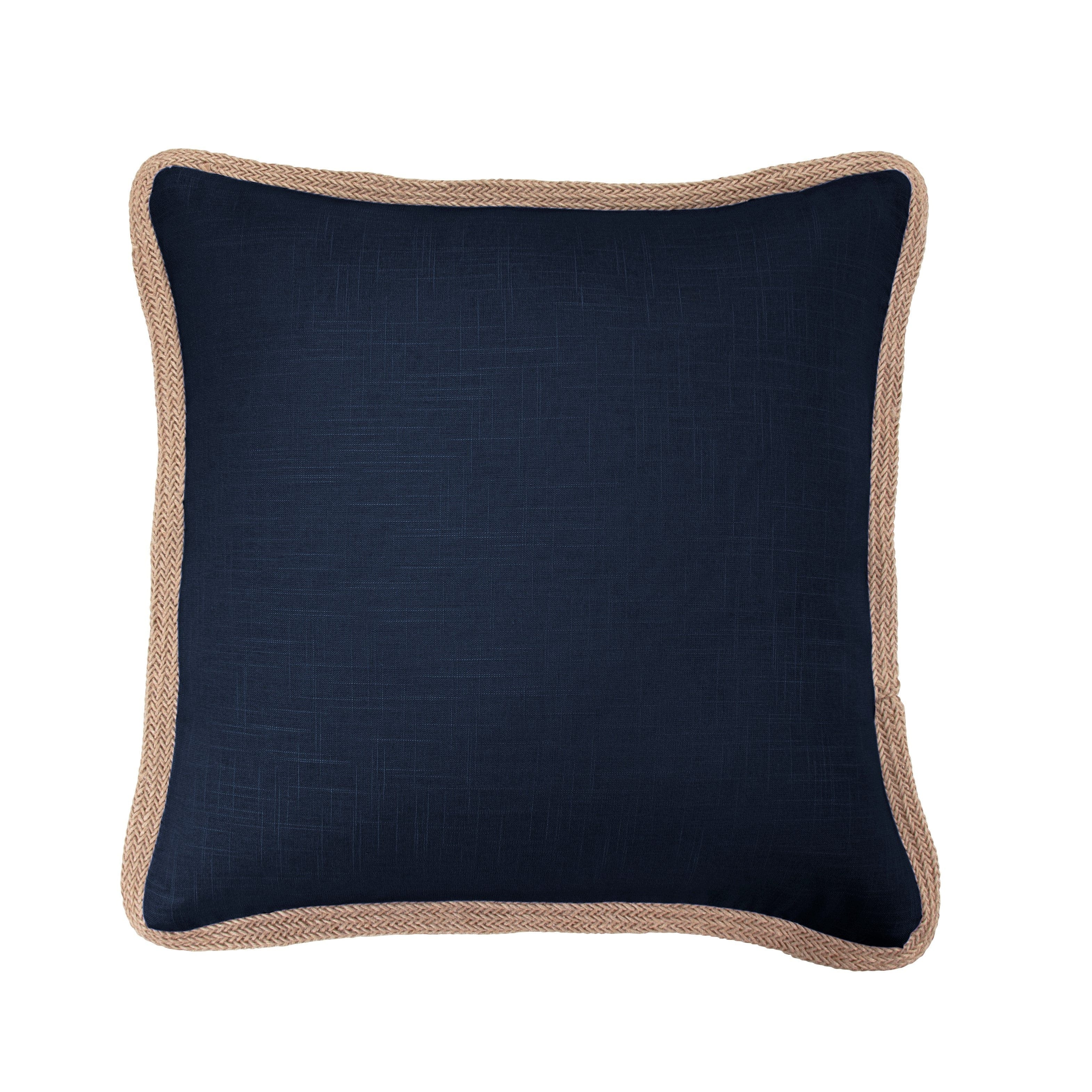 Organic Washed Linen Pillow with Jute Trim - Breathable & Eco-Friendly Home Decor for Living Room, Bedroom, or Nursery