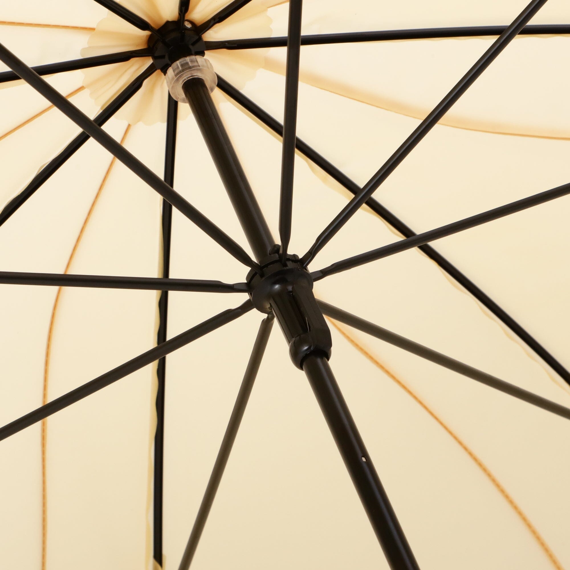 Transparent Windproof Long Umbrella with Powder Coated Handle - Yellow Rain Umbrella for Women & Men - Perfect for Walking, Commuting, and Outdoor Activities