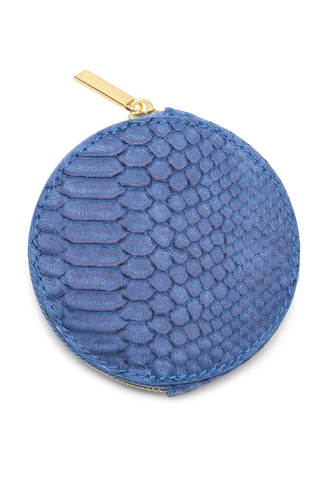 Stylish Navy Snake Print Coin Purse - Fashionable Circle Wallet for Women - Perfect for Parties, Travel & Everyday Use