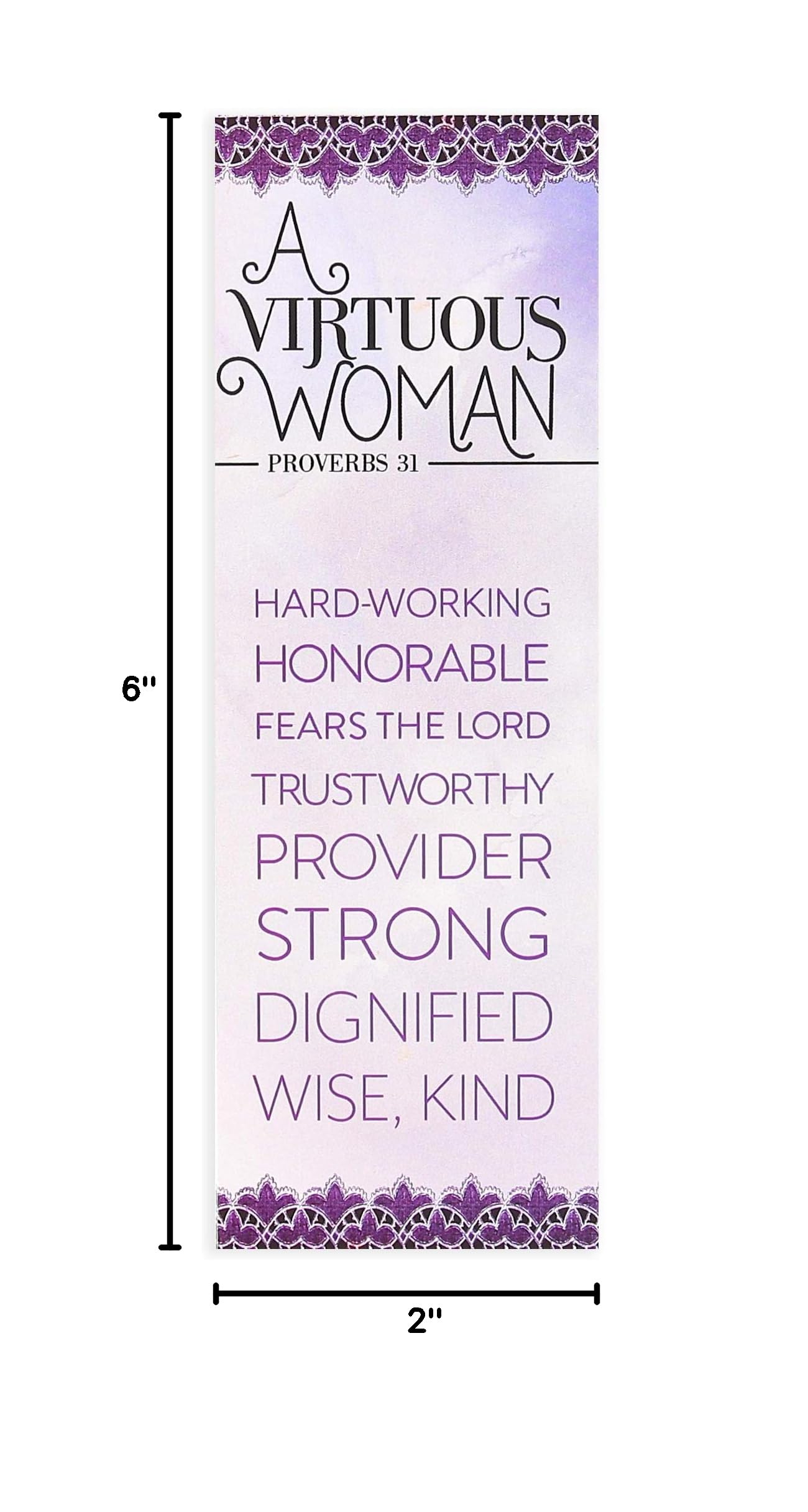 Virtuous Woman Bookmarks - 2x6 Inch Inspirational Christian Bookmark Set of 25 - Perfect for Bible Study, Gifts & Daily Scripture Reading