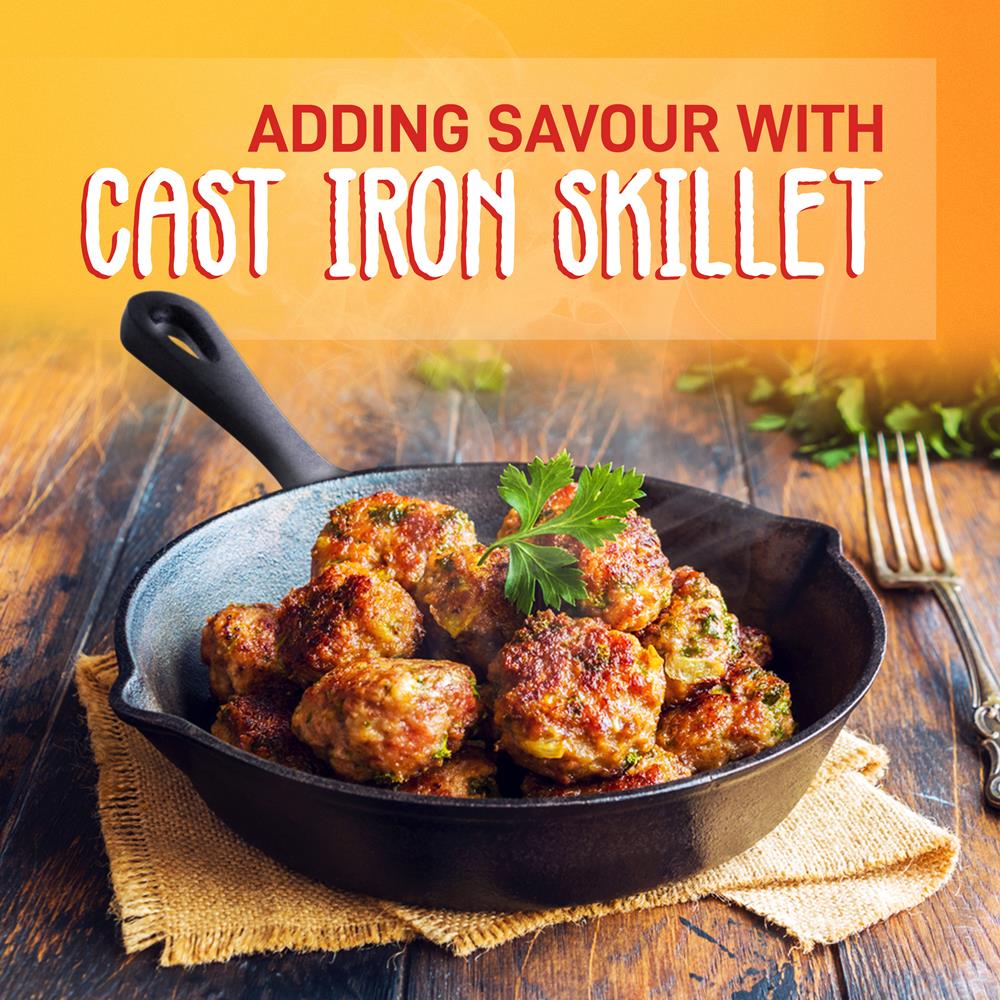 Premium Cast Iron Skillet Pan Set - 10