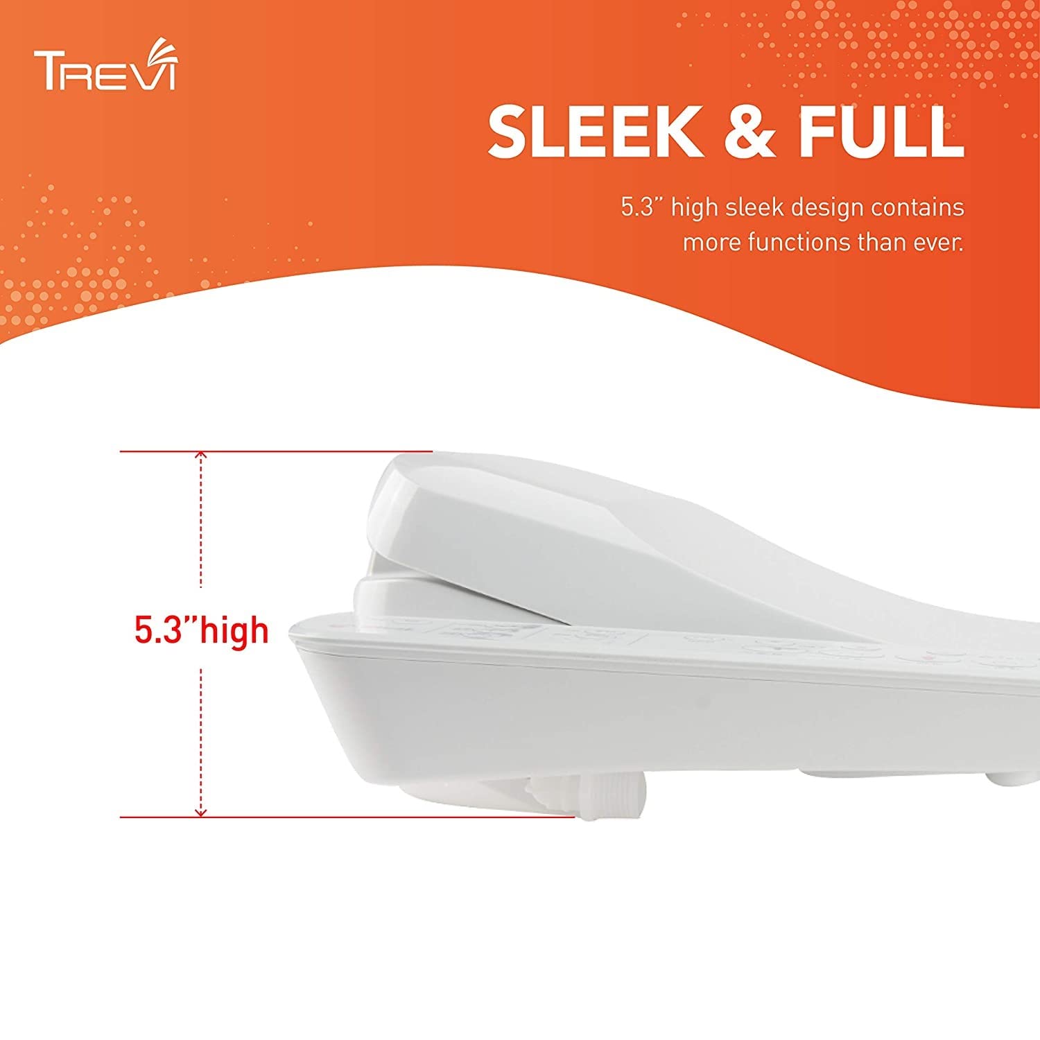 Premium TREVI Bidet Toilet Seat - Elongated White with Warm Air Dryer, Dual Nozzle Wash & Self-Cleaning | Stainless Steel Nozzle with Oscillation & Pulse | Made in Korea AB210 | Perfect for Modern Bathrooms, Elderly Care & Hygienic Living