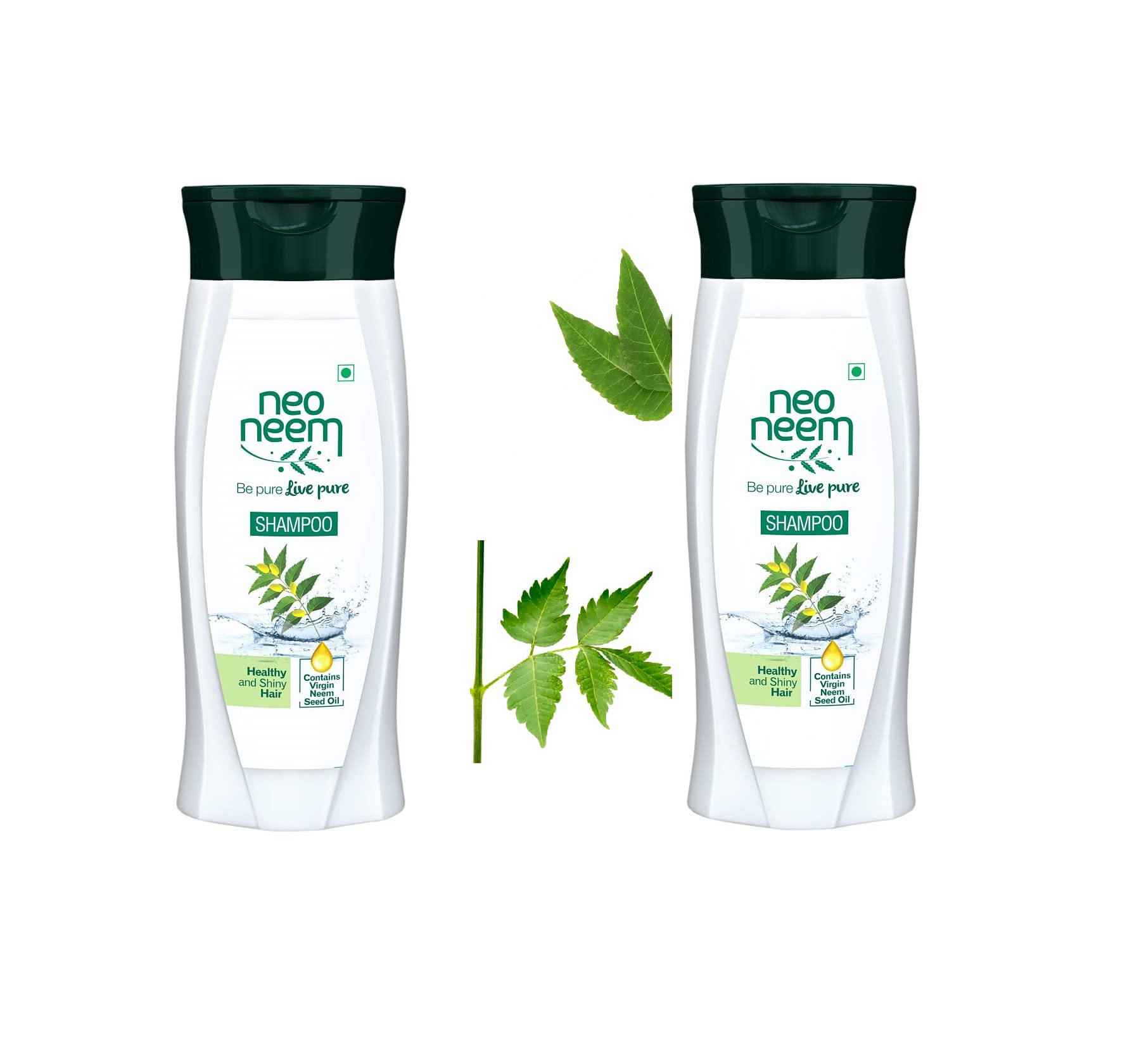 GNFC Neo Neem Shampoo 200ml (Pack of 2) - Natural Anti-Dandruff & Scalp Care for Healthy Hair - Perfect for Daily Use & Sensitive Scalp