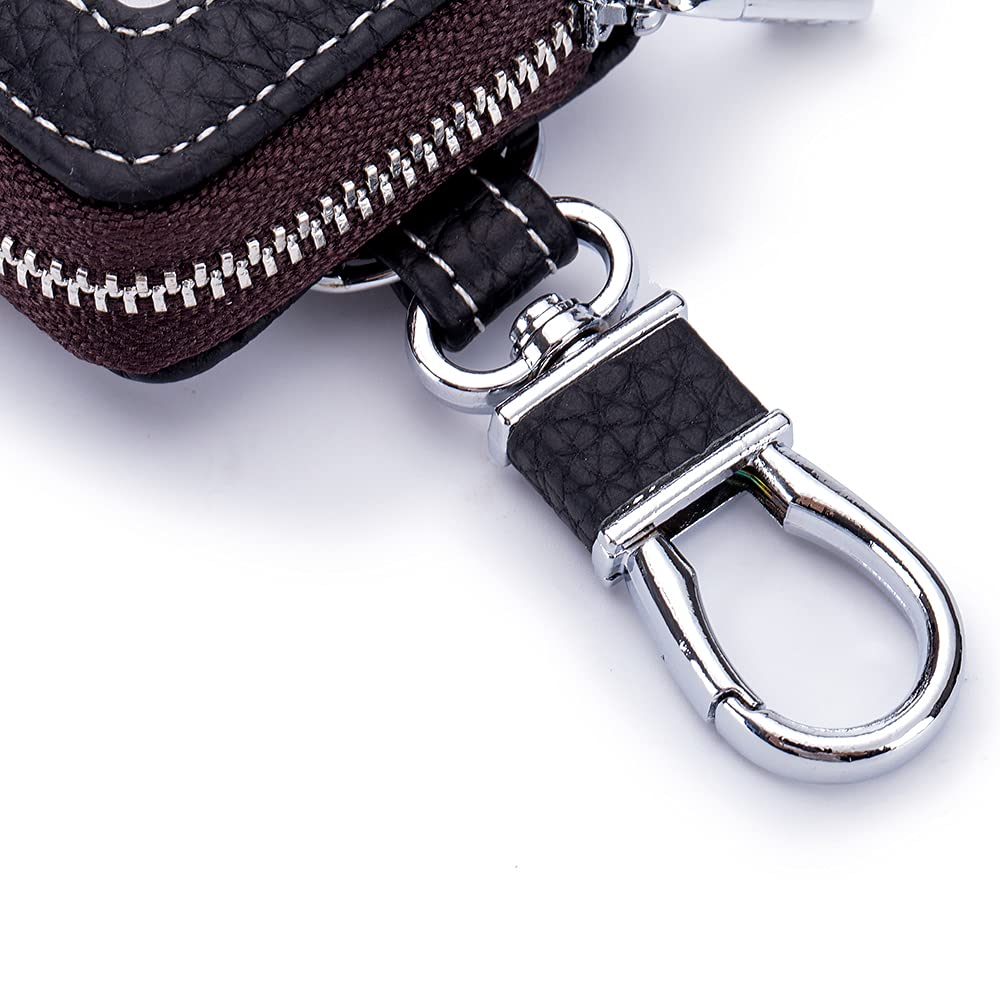 Vintage First Layer Cowhide Leather Car Key Case Holder for Men & Women - Durable Key Pocket Bag for Car, Home & Office Organization