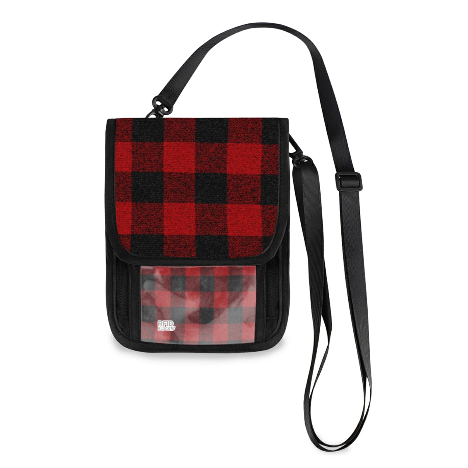 Stylish Plaid Red Mini Crossbody Phone Purse for Women - 3-Pack Small Messenger Shoulder Handbag & Wallet - Perfect for Travel, Shopping, and Everyday Use