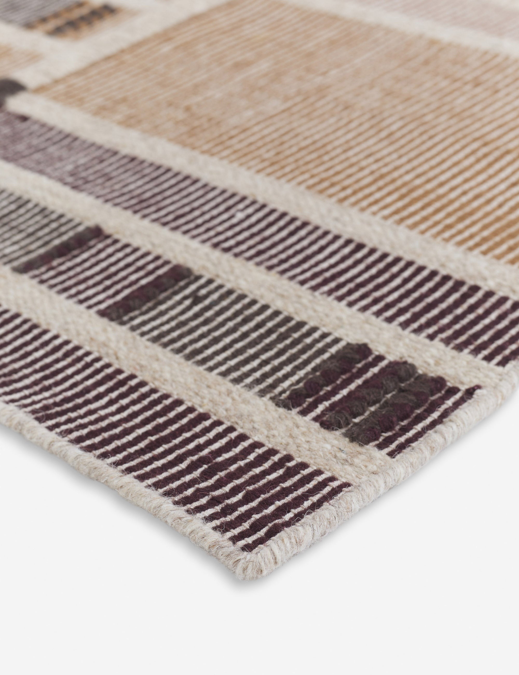Nina Freudenberger Anni Flatweave Wool Rug Swatch 18x18 Inches - Handmade Home Decor for Living Room, Bedroom & Office