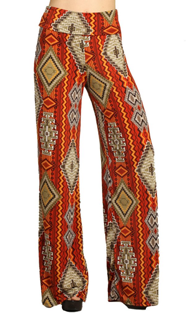 SugarRock Women's Paisley Print Yoga Pants - High Waist Wide Leg Palazzo Lounge Pants for Yoga, Workout & Casual Wear | Comfortable Stretchy Fabric for Home, Office & Travel