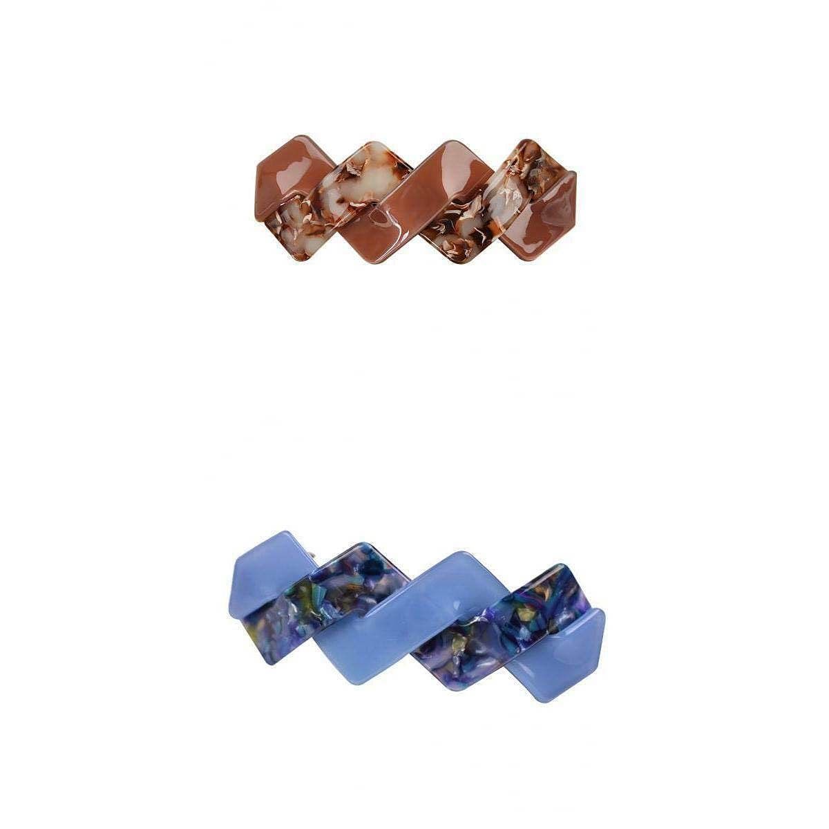 Ubersweet® 2Pcs Women's Geometric Hair Clips - Spring Barrette Hair Accessories for Women & Girls - Perfect for Parties, Weddings, and Everyday Styling