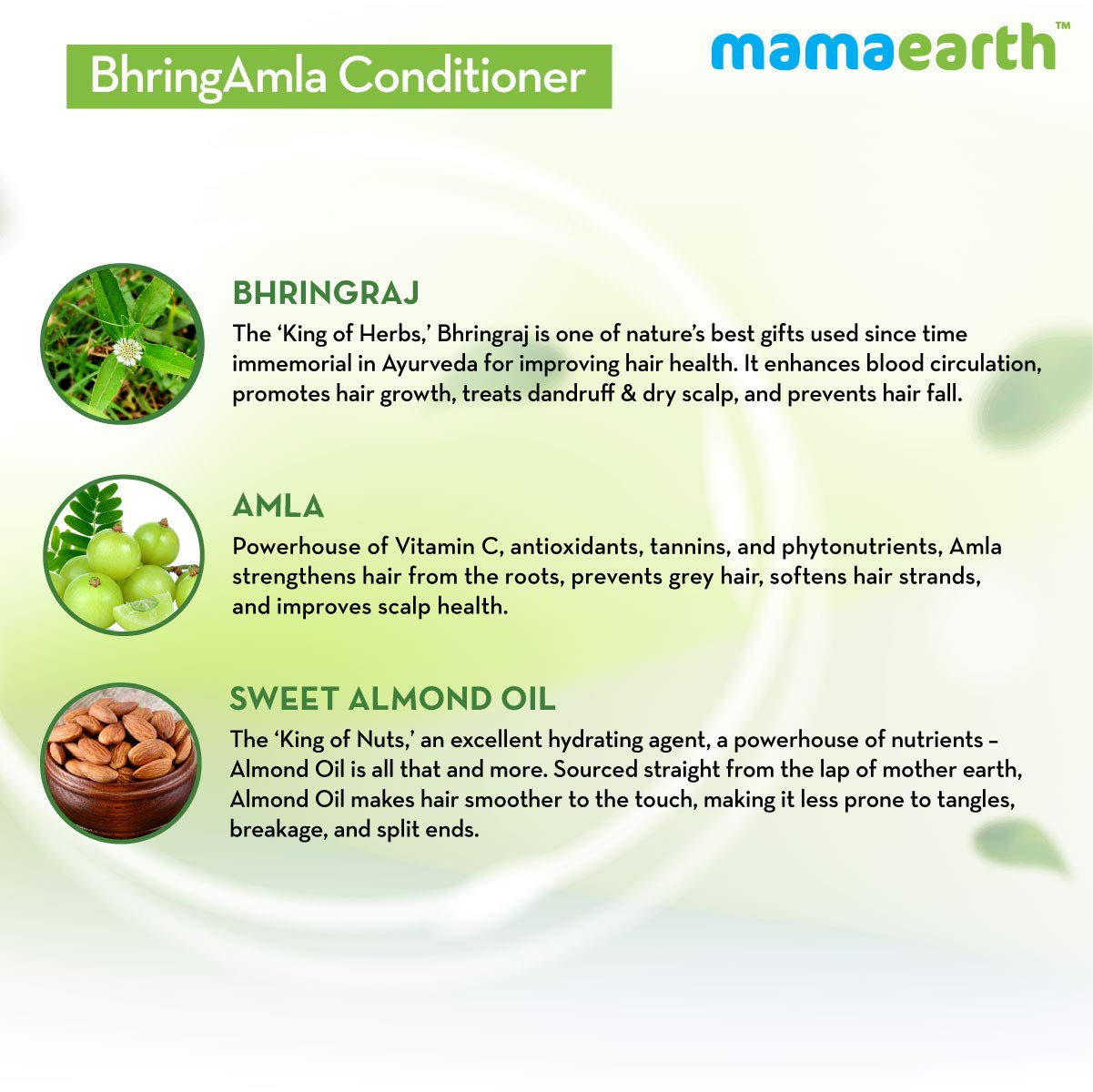 Mamaearth BhringAmla Hair Fall Control Conditioner with Bhringraj & Amla Extract – 250ml | Intense Hair Treatment for Damaged Hair | Reduces Hair Fall & Promotes Growth | Perfect for Daily Use & Hair Repair